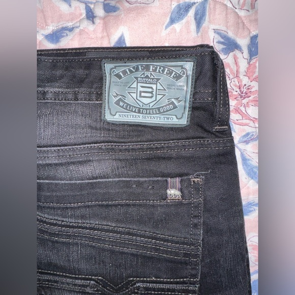 Buffalo David Bitton Black Straight Leg Jeans - Picture 2 of 8